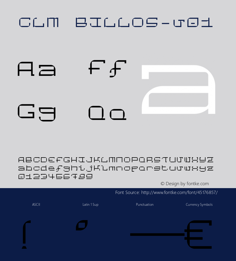 CLM BILLOS-v01 Version 1.015;Fontself Maker 2.2.1 Font Sample