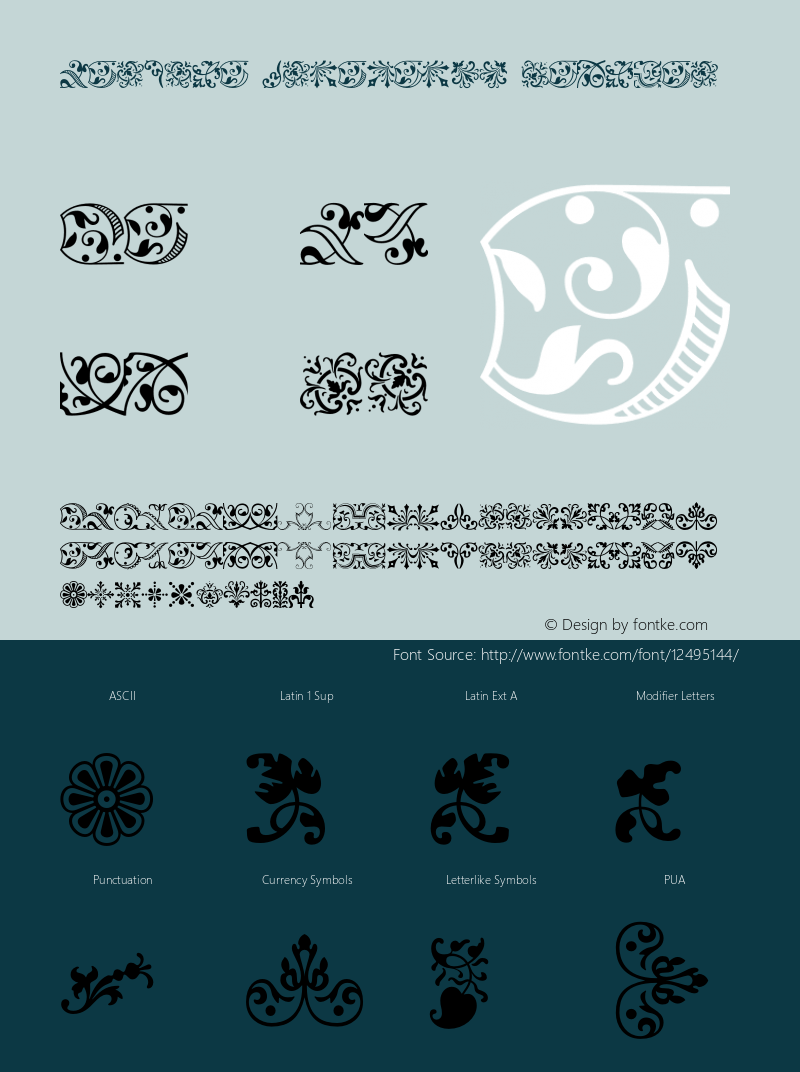 Baroque Ornaments Regular 001.000 Font Sample