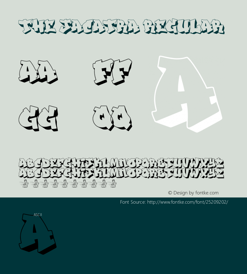 THE JACATRA Version 1.0 Font Sample