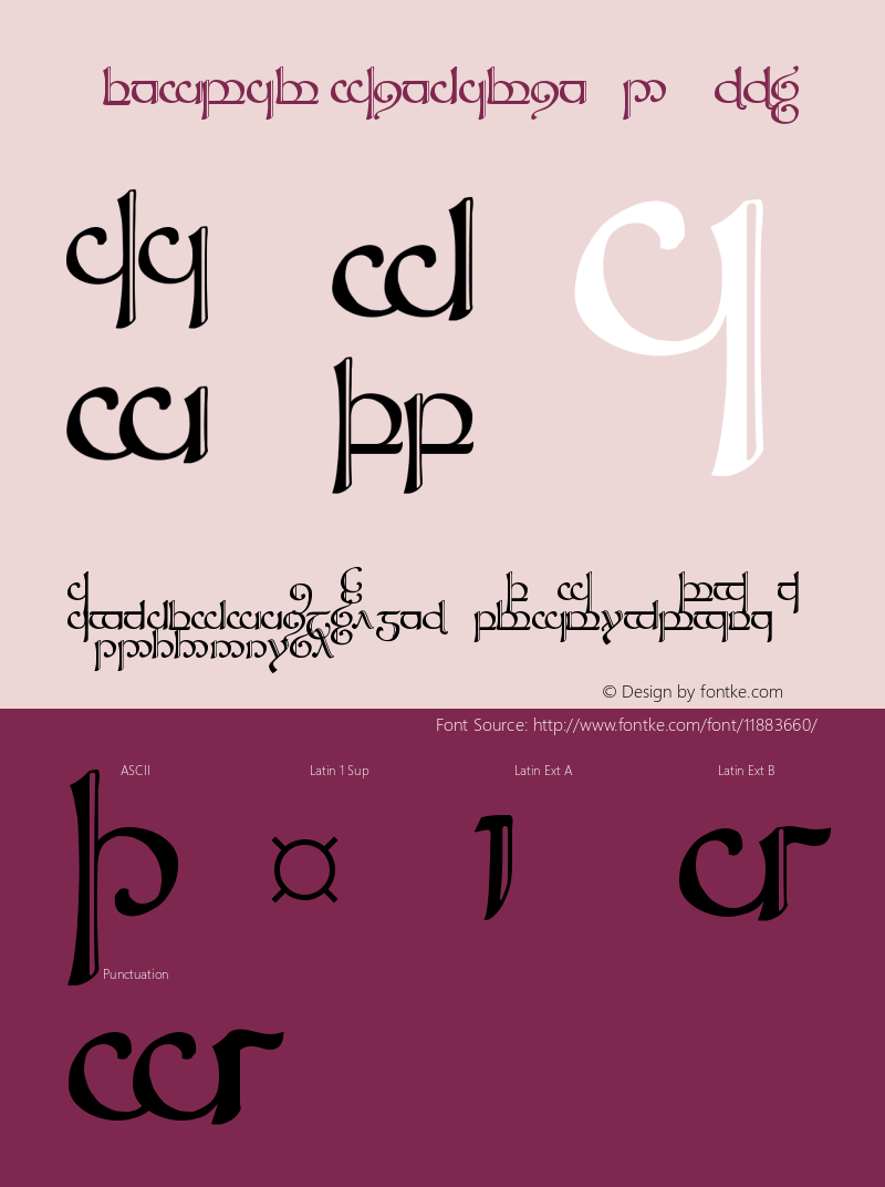 Tengwar Sindarin-2 Book Version 1.0 Font Sample