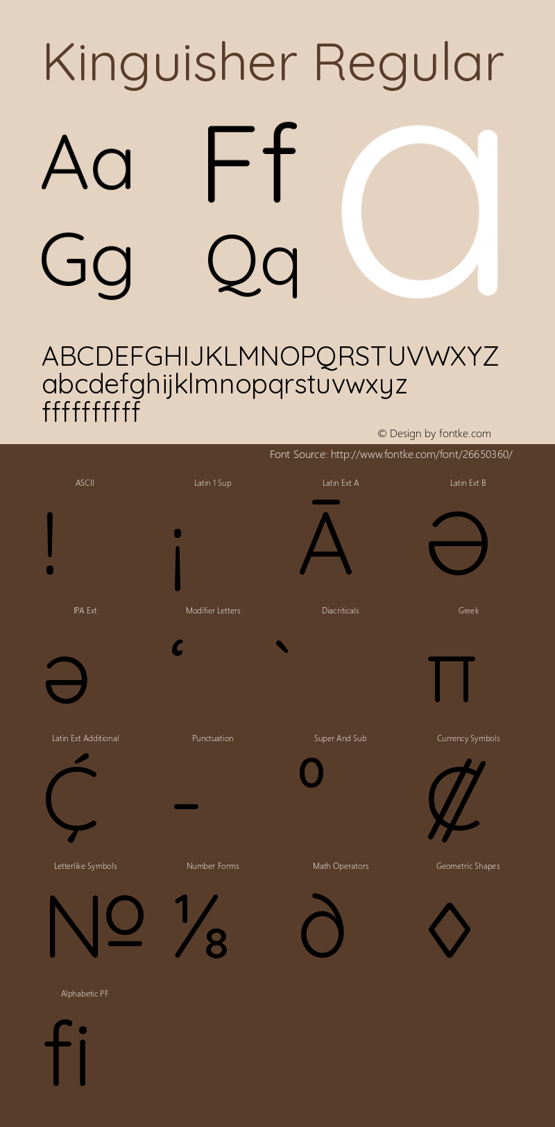 Kinguisher 1.0 Font Sample