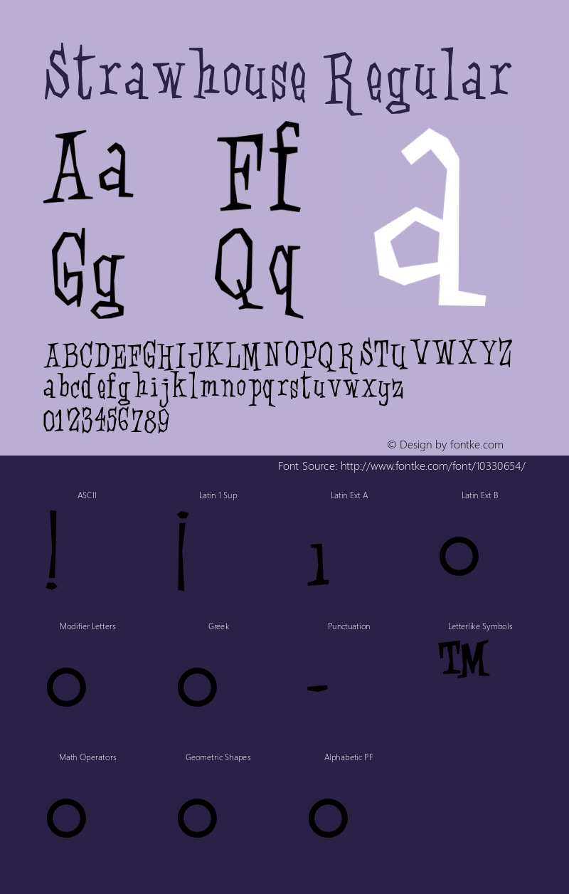 Strawhouse Regular 001.000 Font Sample