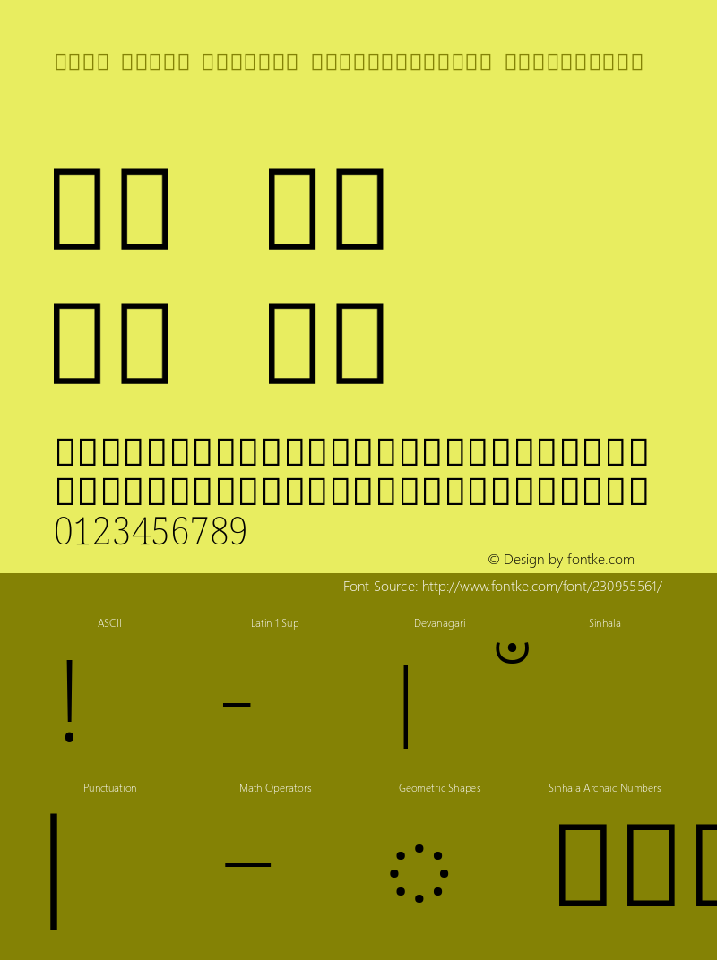 Noto Serif Sinhala SemiCondensed ExtraLight Version 2.002; ttfautohint (v1.8) -l 8 -r 50 -G 200 -x 14 -D sinh -f none -a qsq -X 