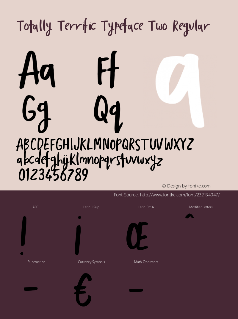 Totally Terrific Typeface Two Version 1.000图片样张