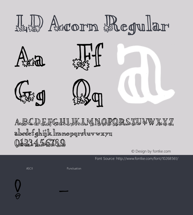 LD Acorn Regular 8/20/2003 Font Sample