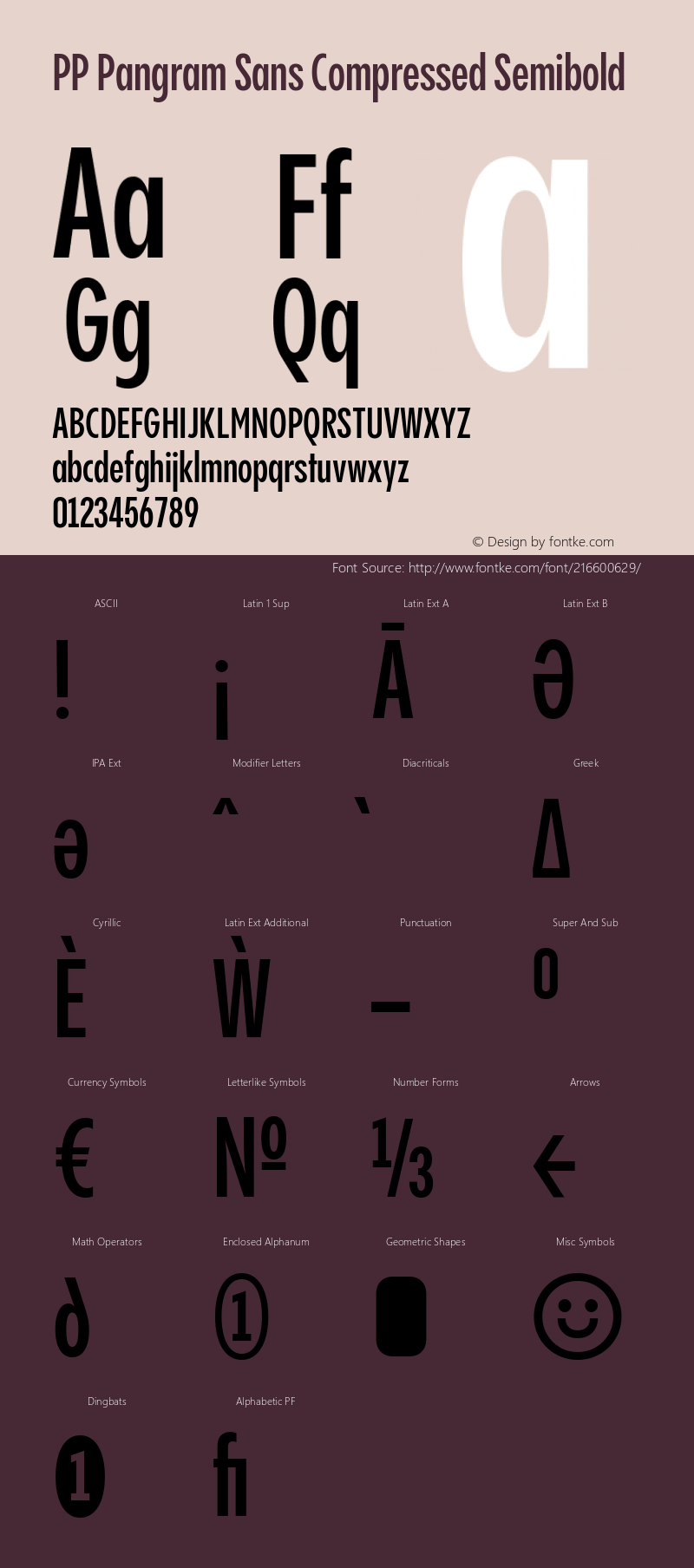 PP Pangram Sans Compressed Semibold Version 2.000 | FøM Fix图片样张