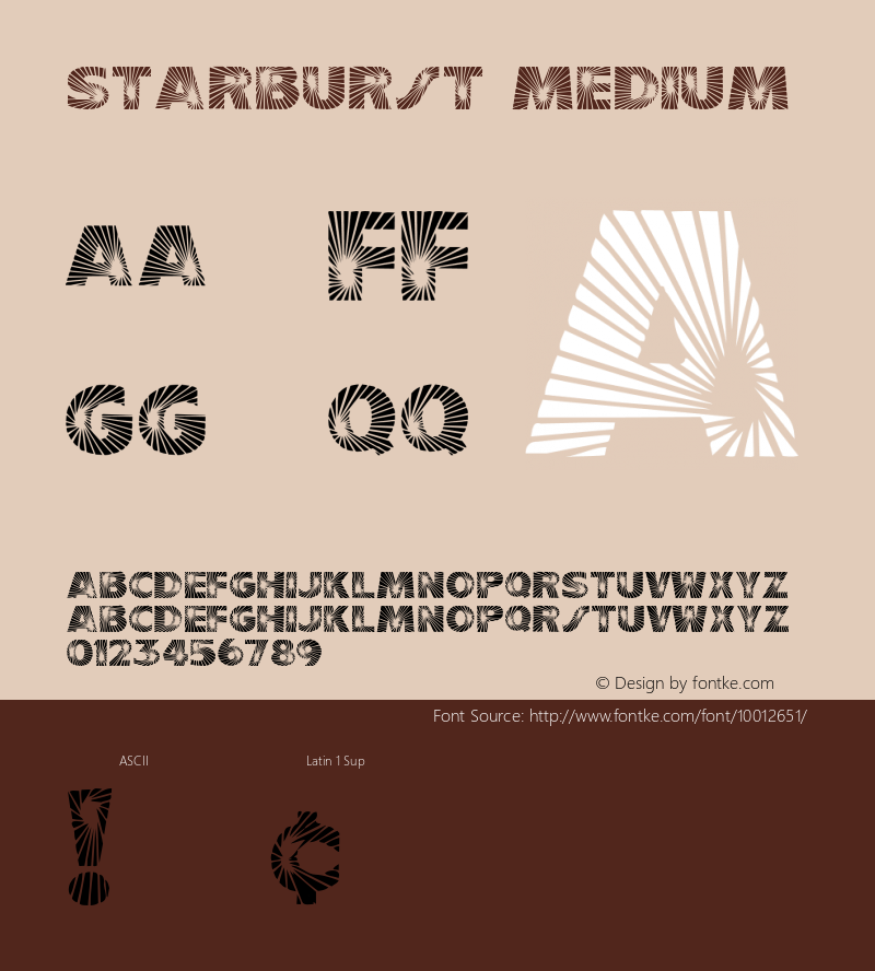Starburst Medium 001.000 Font Sample