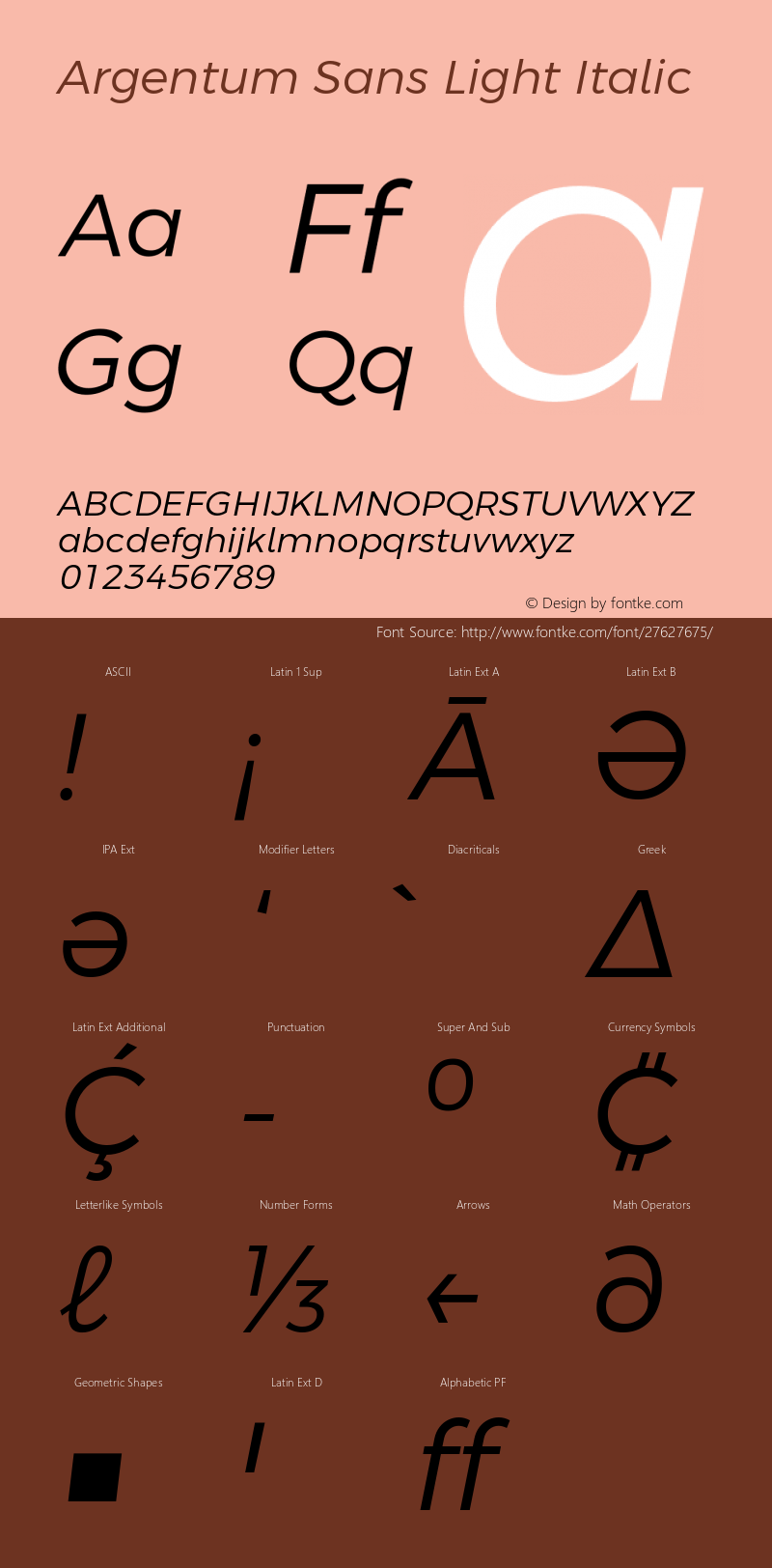 Argentum Sans Light Italic Version 5.001; ttfautohint (v1.5.65-e2d9) Font Sample