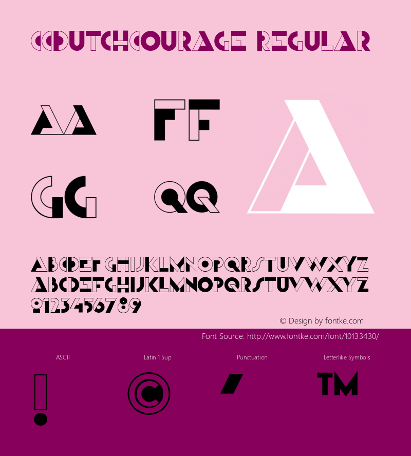 CCDutchCourage Regular 001.000 Font Sample