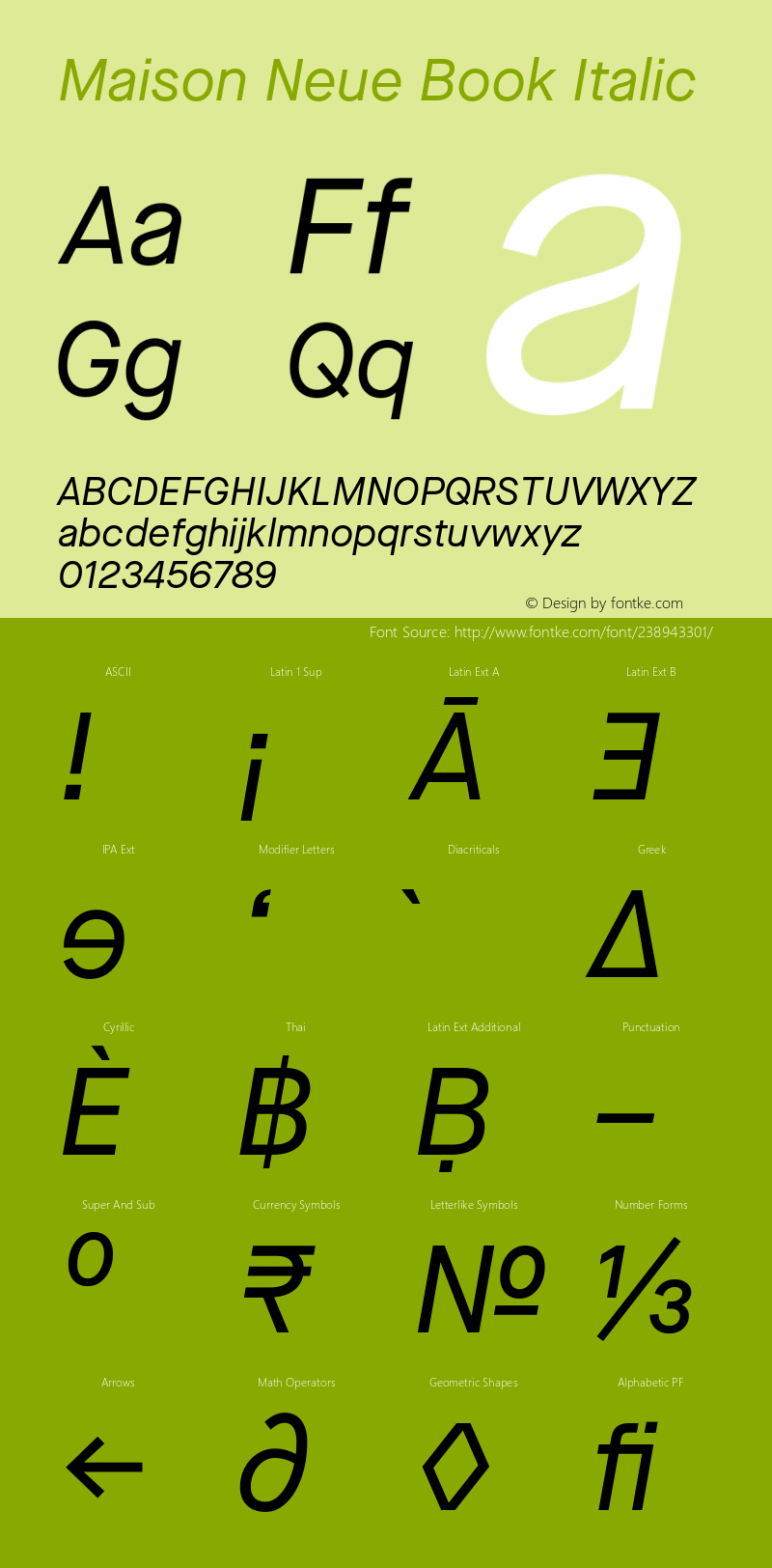 Maison Neue Book Italic Version 3.002图片样张