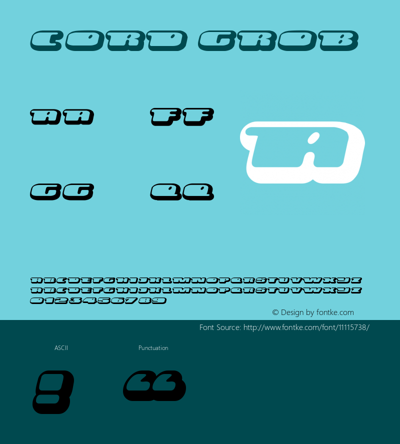 Cord Grob Version 001.000 Font Sample