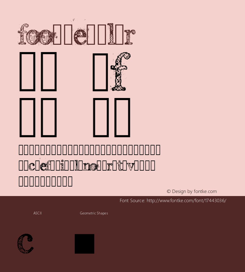 foo Regular Version 1.0 Font Sample