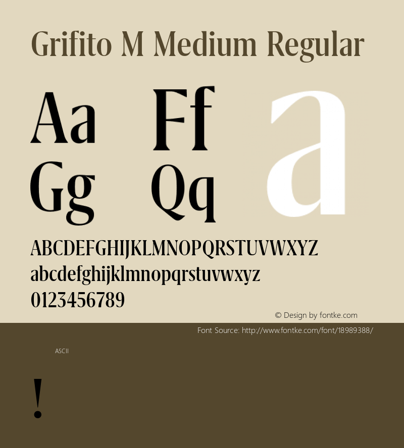 Grifito M Medium Regular 1.000 Font Sample