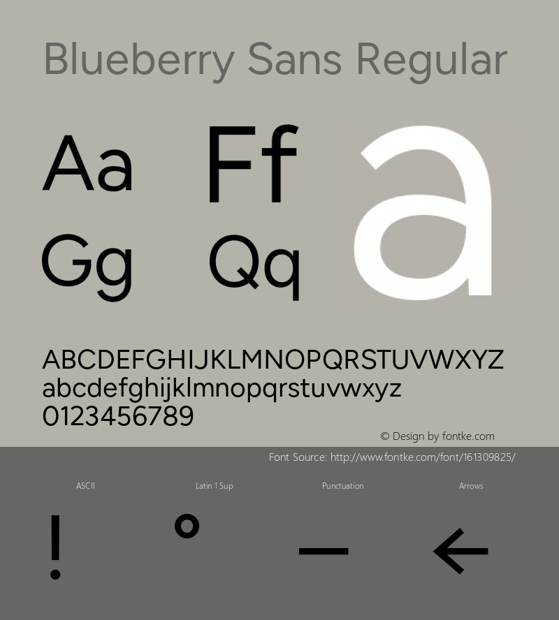 Blueberry Sans Regular Version 1.000;FEAKit 1.0 Font Sample