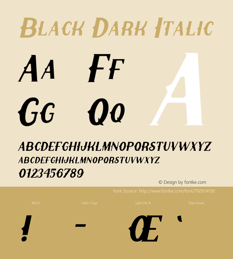 Black Dark Italic Version 1.00;August 6, 2020;FontCreator 12.0.0.2563 64-bit Font Sample