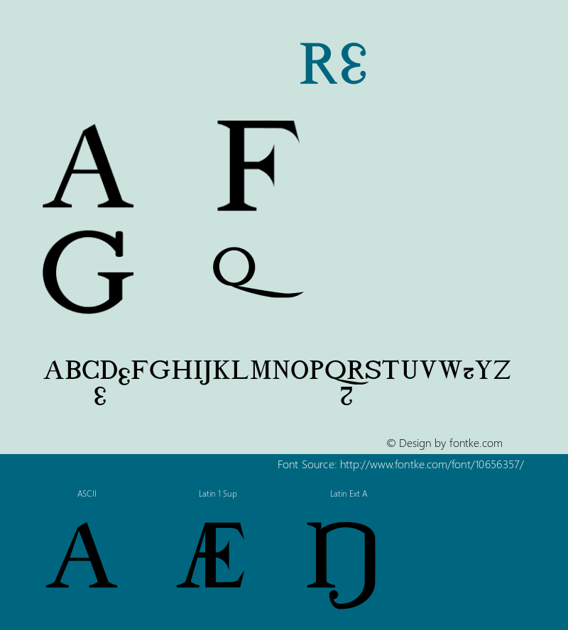 drmdozb7 Regular Version 001.001 Font Sample