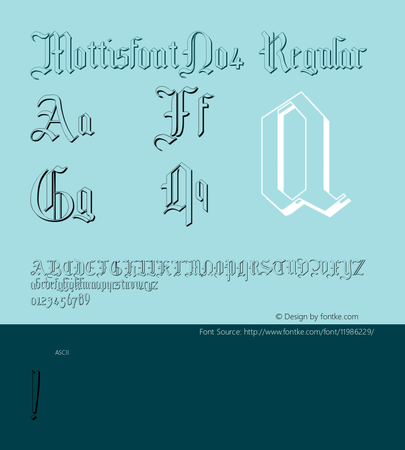 MottisfontNo4 Regular 001.003 Font Sample