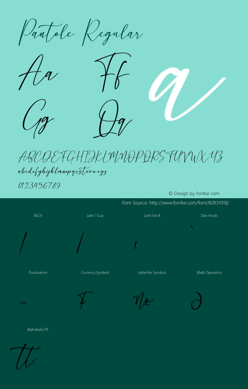 Pantole Version 1.00;November 5, 2020;FontCreator 12.0.0.2525 64-bit Font Sample