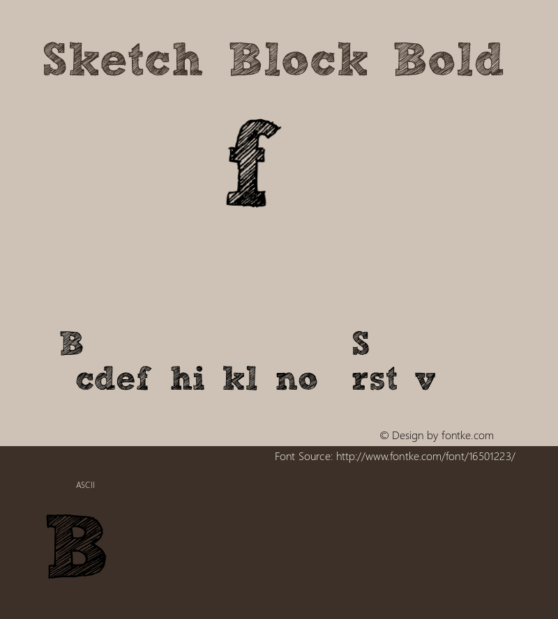 Sketch Block Bold Version 1.001 Font Sample