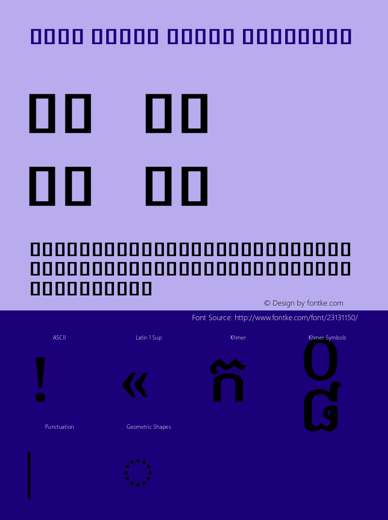 Noto Serif Khmer Semi Version 1.900 Font Sample