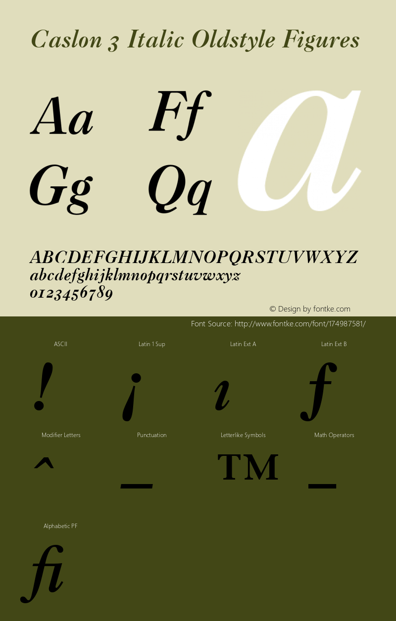 Caslon 3 Italic Oldstyle Figures 001.001图片样张