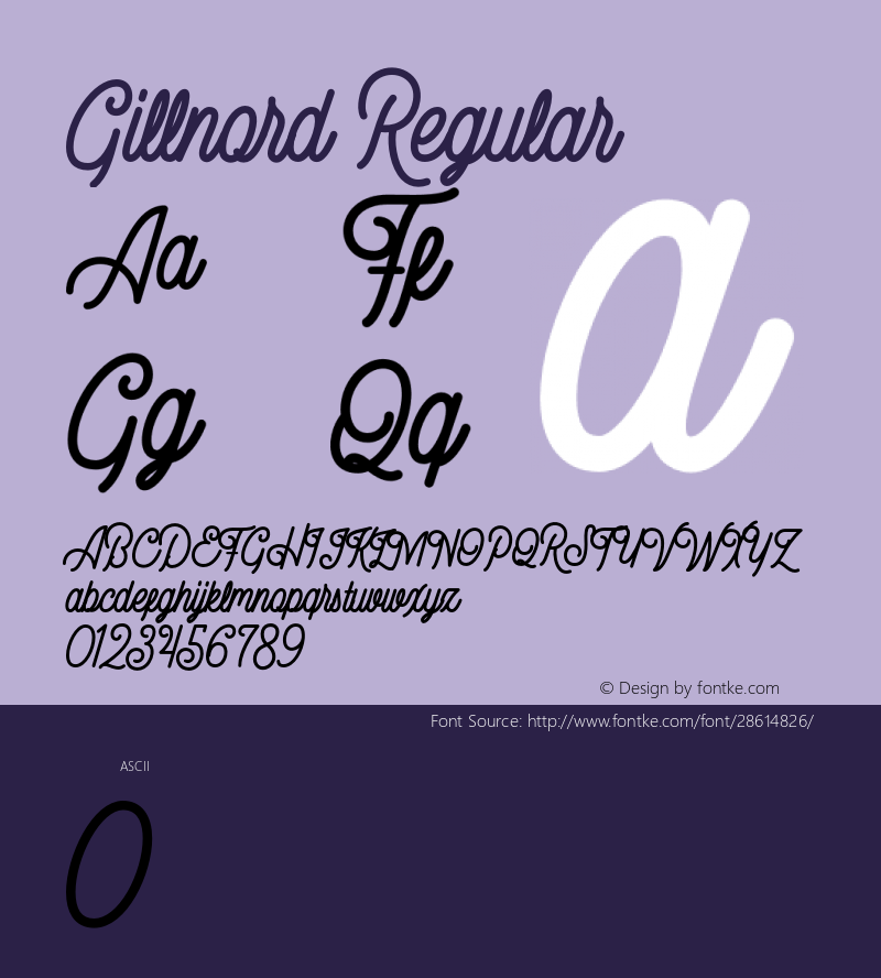 Gillnord  Font Sample