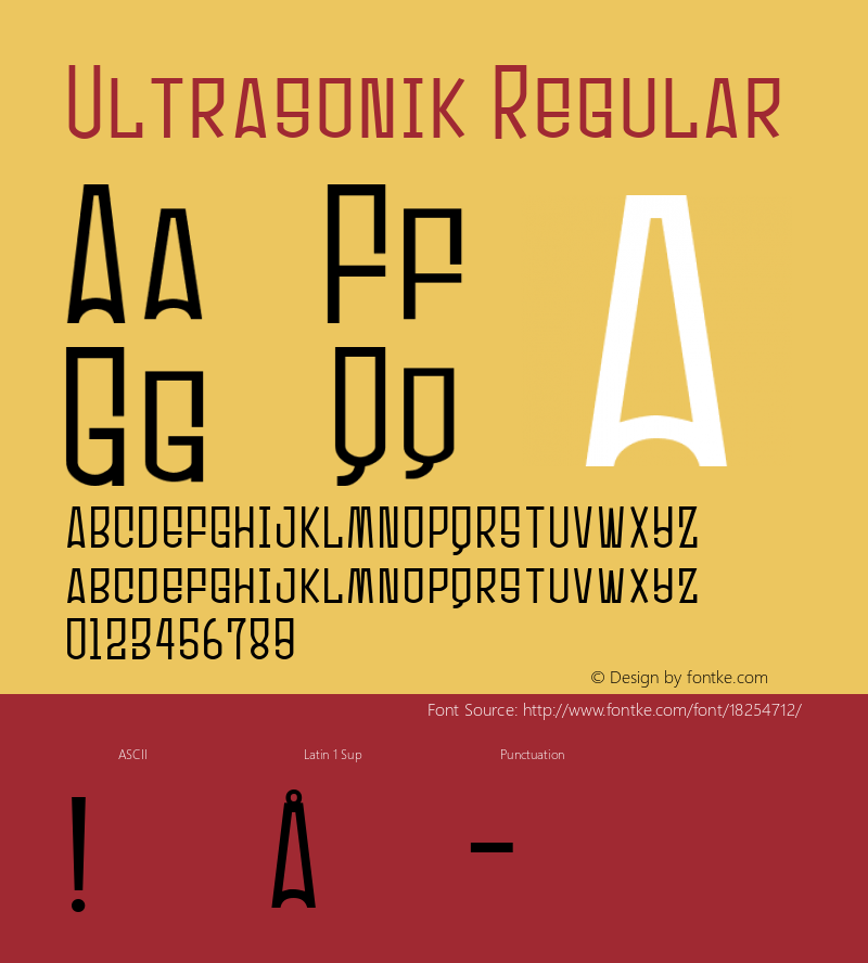 Ultrasonik Regular 2 Font Sample