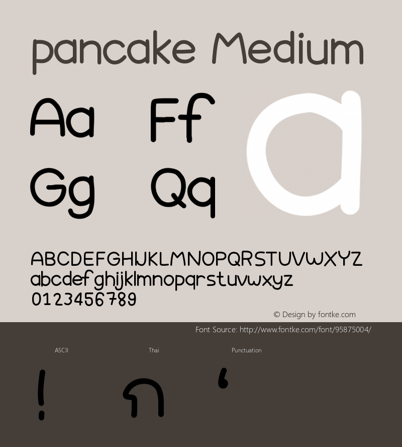 pancake Version 001.000 Font Sample