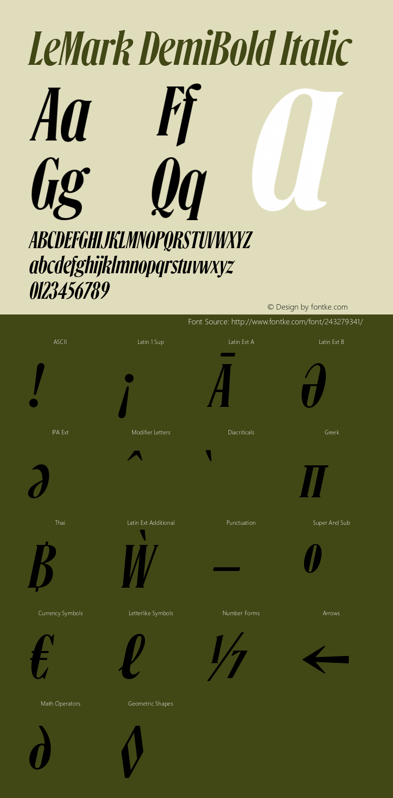 LeMark DemiBold Italic Version 1.000 | FøM Fix图片样张