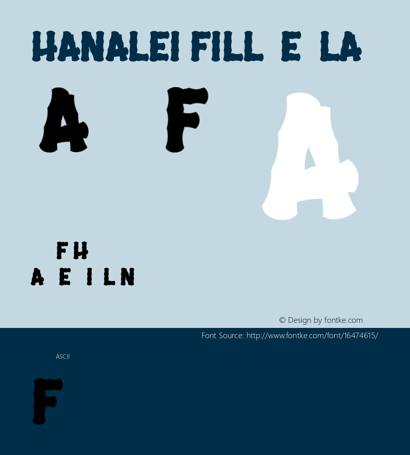 Hanalei Fill Regular Version 1.000 Font Sample