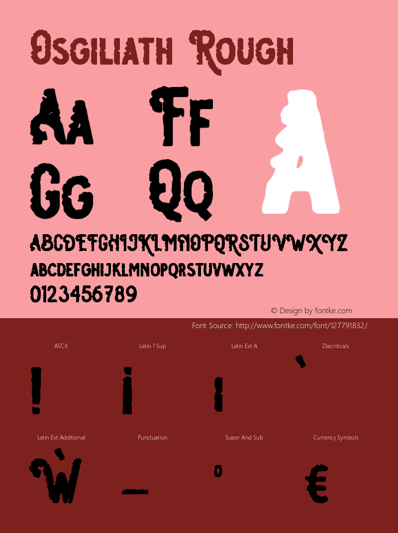 Osgiliath Rough Version 1.000 Font Sample