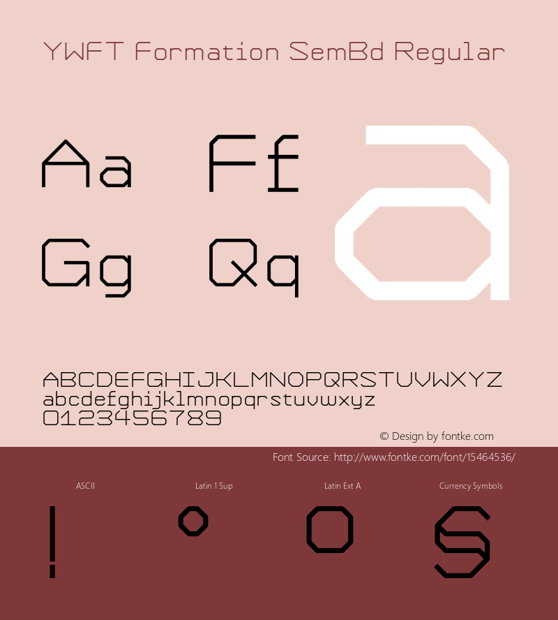 YWFT Formation SemBd Regular Version 1.000;PS 001.001;hotconv 1.0.56 Font Sample