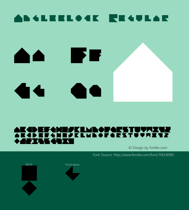 Angleblock Regular Version 1.0 Font Sample