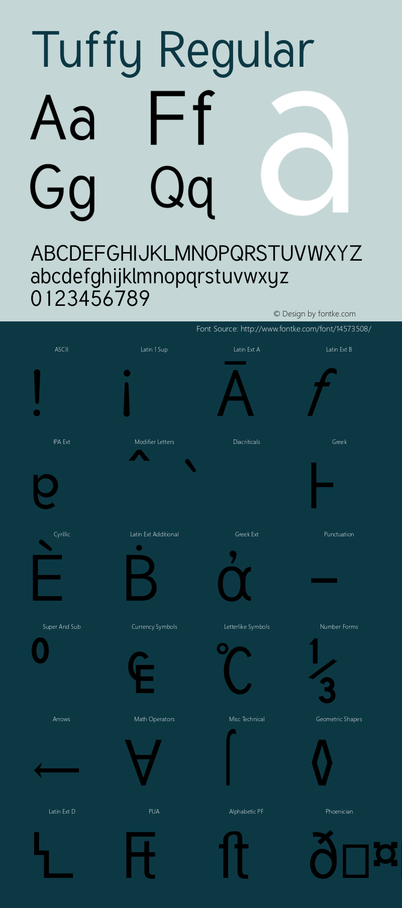 Tuffy Regular Version 001.270 Font Sample