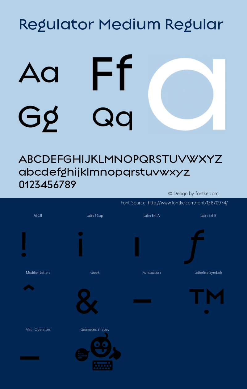 Regulator Medium Regular 001.000 Font Sample