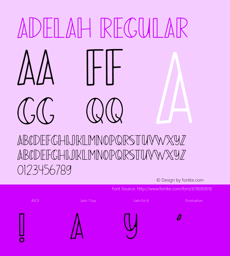 Adelah Version 1.001;Fontself Maker 3.5.1 Font Sample