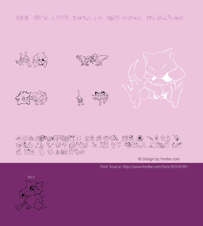 LMS Poke'mon Master DingBat Regular Version 1.00 Font Sample