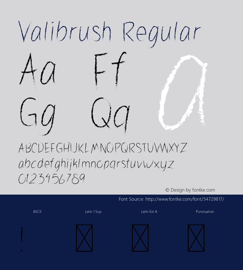 Valibrush Version 1.003;Fontself Maker 3.4.0 Font Sample