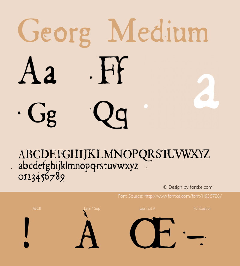 Georg Medium 001.000 Font Sample