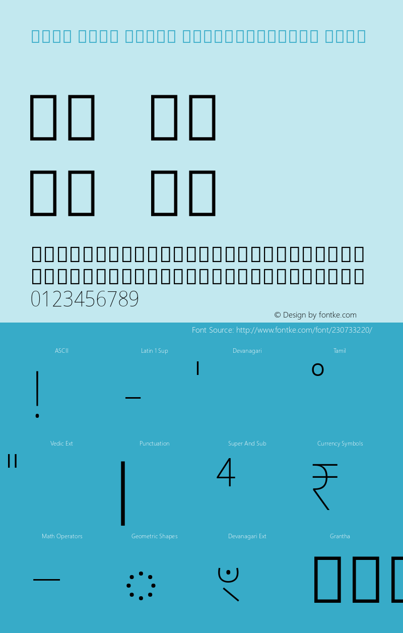 Noto Sans Tamil SemiCondensed Thin Version 2.002; ttfautohint (v1.8) -l 8 -r 50 -G 200 -x 14 -D taml -f none -a qsq -X 