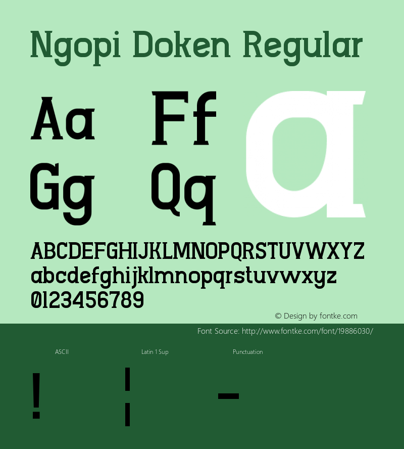 NgopiDoken-Regular Version 1.000;PS 001.001;hotconv 1.0.56 Font Sample