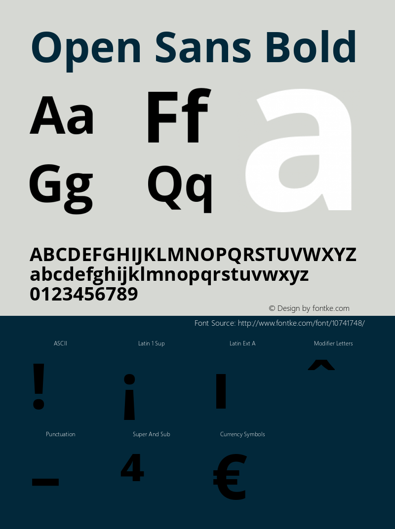 Open Sans Bold Version 1.10 Font Sample