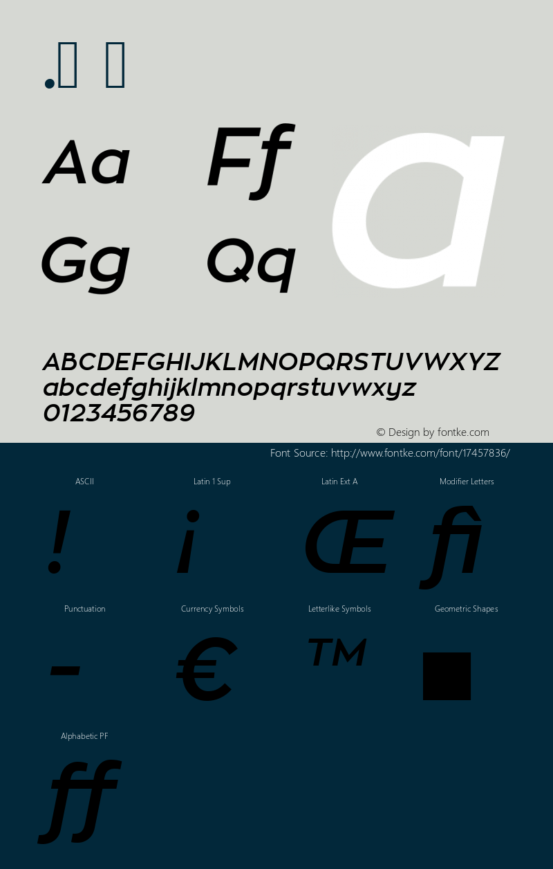 .  Version 1.005 Font Sample