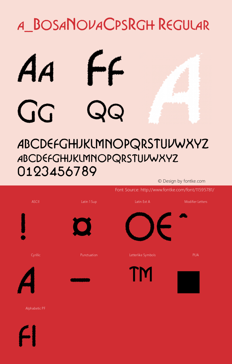 a_BosaNovaCpsRgh Regular 01.03 Font Sample