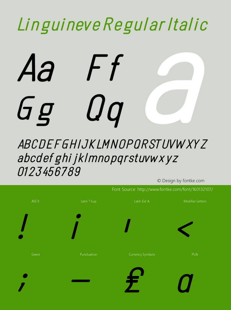Linguineve Regular Italic Version 1.00;December 15, 2019;FontCreator 11.5.0.2422 64-bit Font Sample