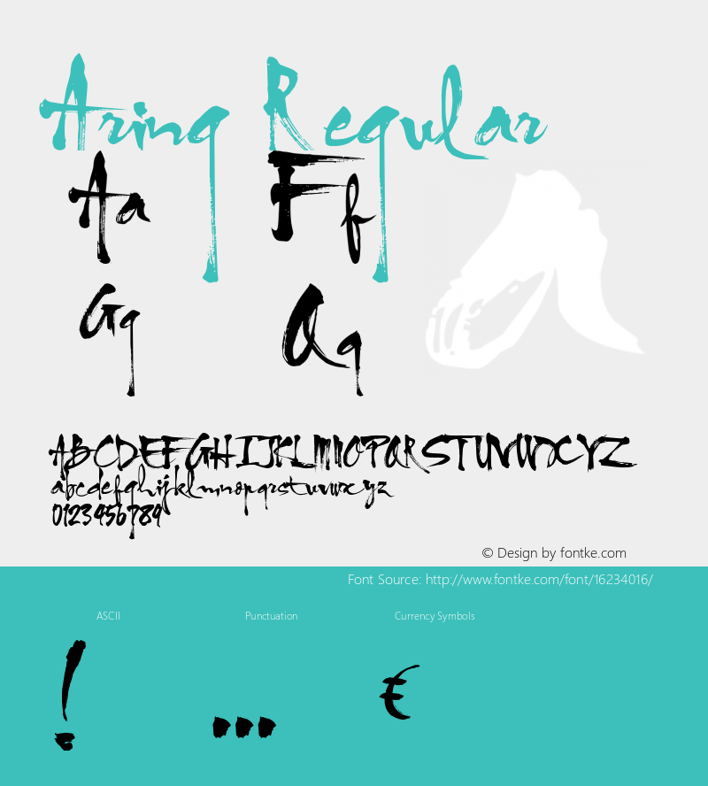 Aring Regular Version 1.00 March 10, 2016, initial release Font Sample