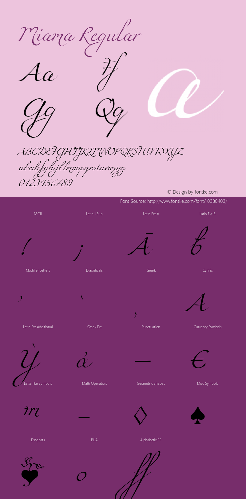 Miama Regular 0.3 Font Sample