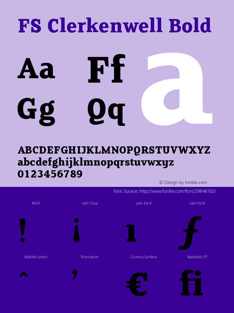 FS Clerkenwell Bold Version 001.000 Font Sample