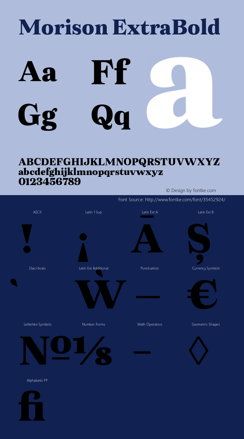 Morison-ExtraBold Version 0.001;PS 000.001;hotconv 1.0.88;makeotf.lib2.5.64775 Font Sample