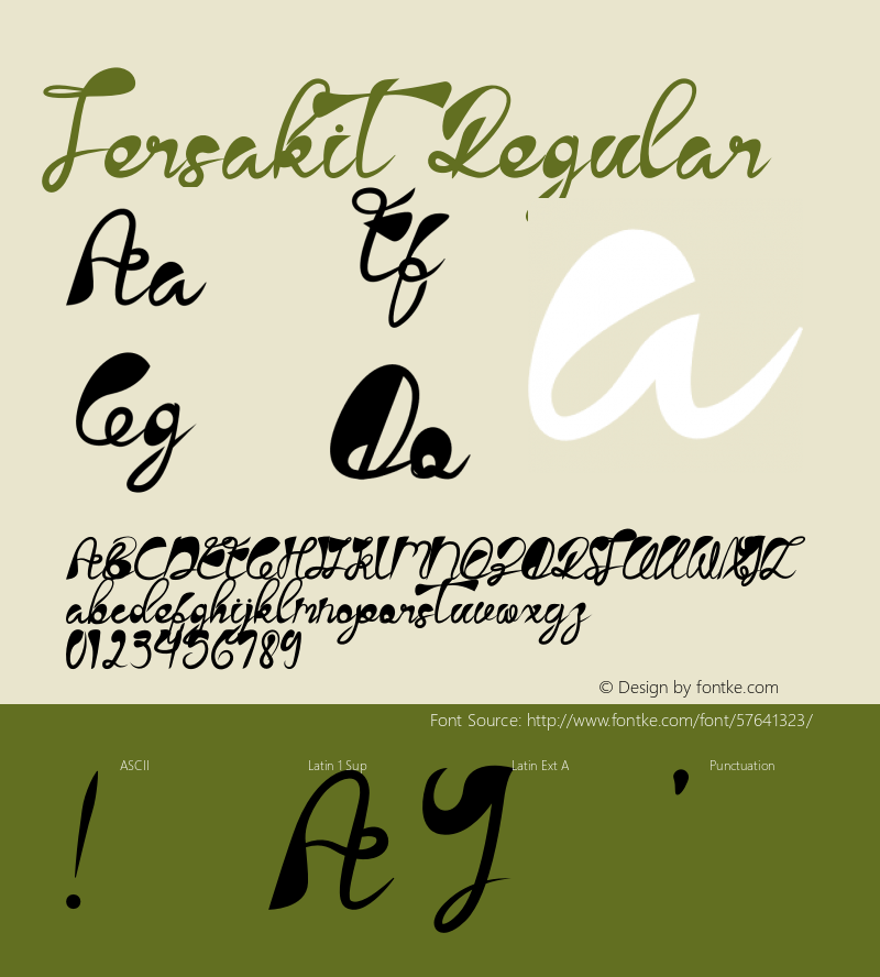 Tersakit Version 1.002;Fontself Maker 3.4.0 Font Sample